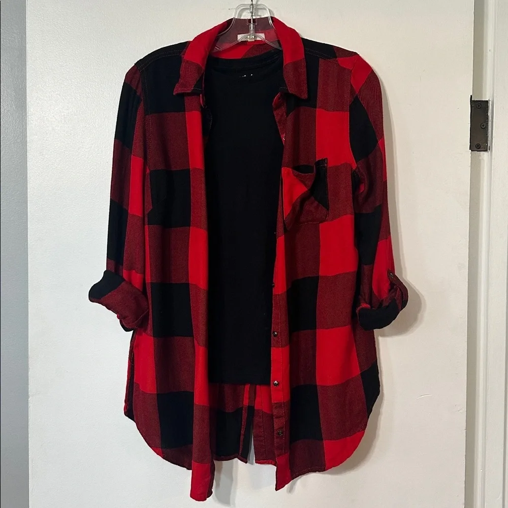 Maurice’s Women’s XS Buffalo Plaid Flannel Button-Up Shirt
